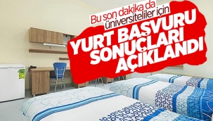 Yurt başvuru sonuçları açıklandı