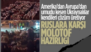 Ukraynalı siviller, direniş için molotof kokteyli hazırlıyor 