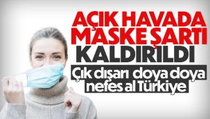 Türkiye genelinde açık alanda maske zorunluluğu kaldırıldı 