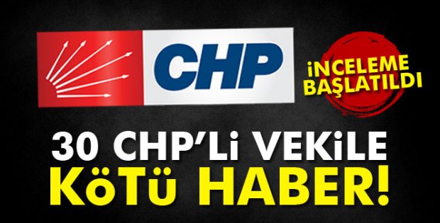 CHP lilere Kötü Haber Geldi