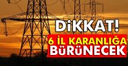 6 kentte elektrik kesintisi