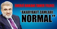 "Akaryakıta yapılan zamlar normal"