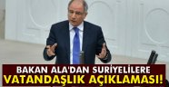 Ala'dan Suriyelilere vatandaşlık açıklaması