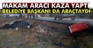 başkanın aracı kaza yaptı: 3 yaralı