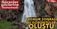 Beytüşşebap'ta aşırı yağmur sonrasında dev şelaleler oluştu