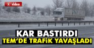 Bolu'da kar yağışı artmaya başladı