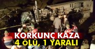 Bursa'da korkunç kaza: 4 ölü, 1 yaralı