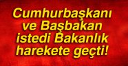 Cumhurbaşkanı ve Başbakan istedi Bakanlık harekete geçti!