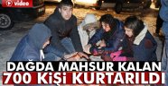 dağda mahsur kalan 700 kişi kurtarıldı