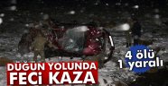 Düğün yolunda feci kaza