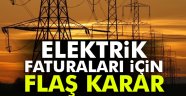 Elektrik faturaları için yeni karar