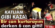 Erciş'te otomobil takla attı: 6 ölü, 4 yaralı