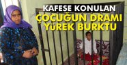 Kafese konulan çocuğun dramı yürek burktu