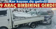 Kar yağışı trafiği olumsuz etkiledi