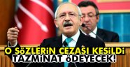 Kılıçdaroğlu, Erdoğan'a 50 bin lira tazminat ödeyecek