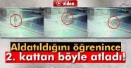 Kocasını başka kadınla yakalayınca 2. kattan böyle atladı