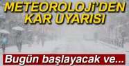 Meteoroloji'den kar uyarısı