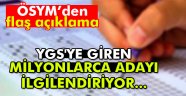 ÖSYM'den YGS'ye girenler için yeni açıklama