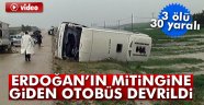 toplu açılışa giden otobüs devrildi: 3 ölü, 20 yaralı