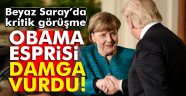 Trump-Merkel ortak basın toplantısında Obama esprisi