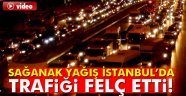 yağış İstanbul'da trafiği felç etti