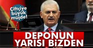 Yıldırım'dan çiftçiye müjde: 'Deponun yarısı bizden