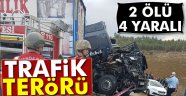 zincirleme trafik kazası: 2 ölü, 4 yaralı